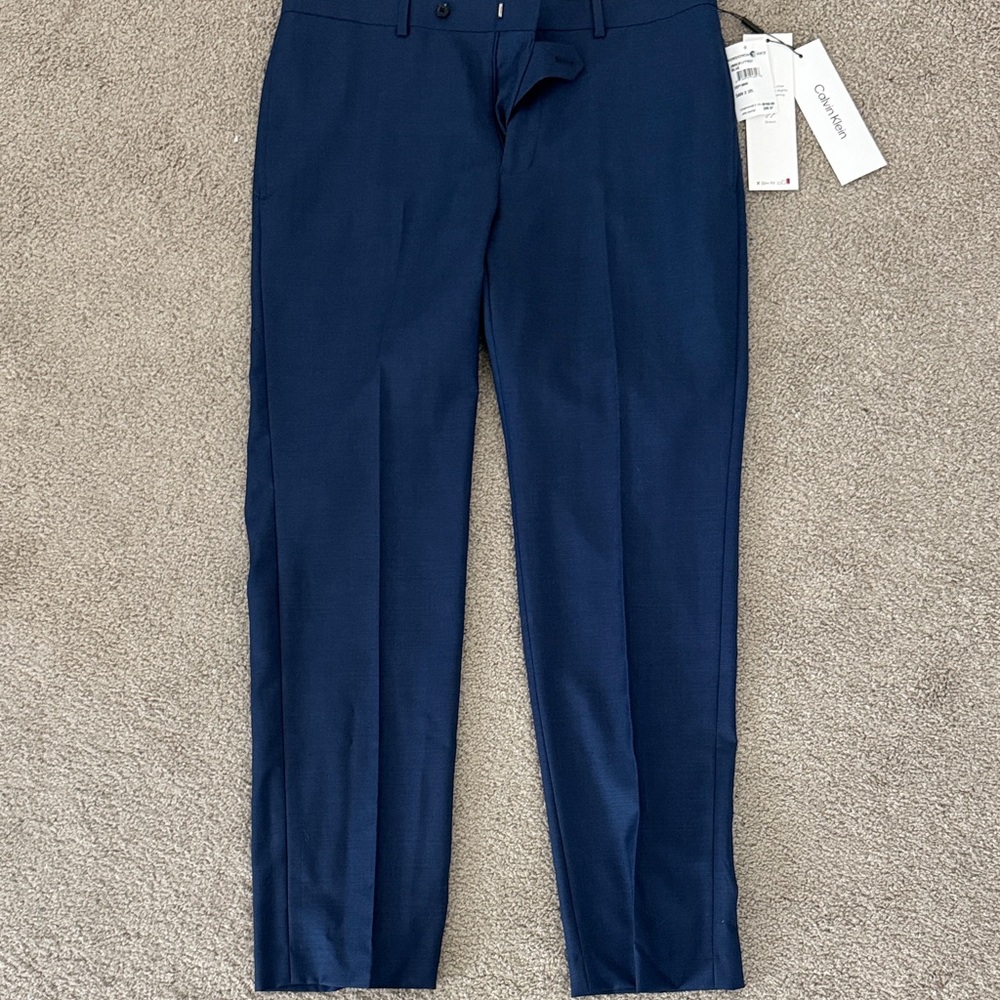 Calvin Klein Men's Deep Blue Dress Pants